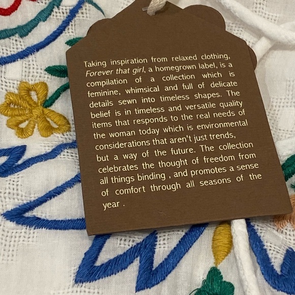 Anthropologie Forever That Girl Embroidered Peplum Blouse size M gorgeous NWT - Picture 12 of 12